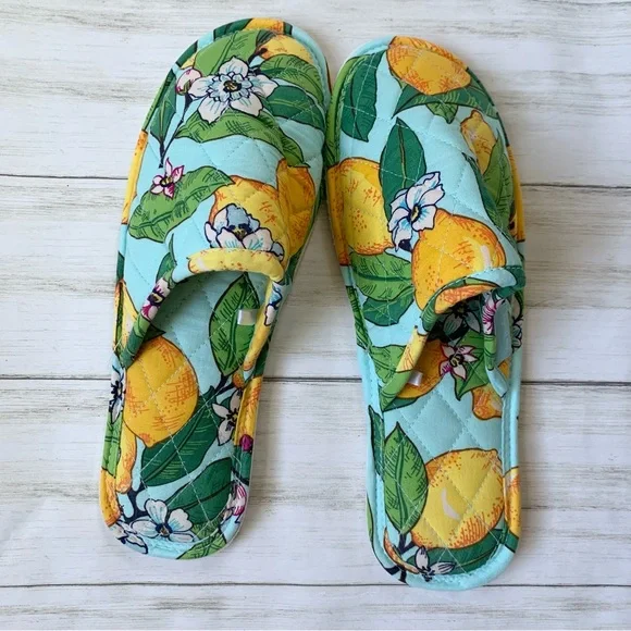 Vera Bradley Lemon Grove Travel Slippers - Picture 1 of 5